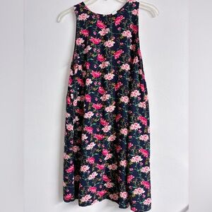 Old Navy Women’s Floral Sleeveless Dress,Small, Navy Blue/Pinks, Rayon